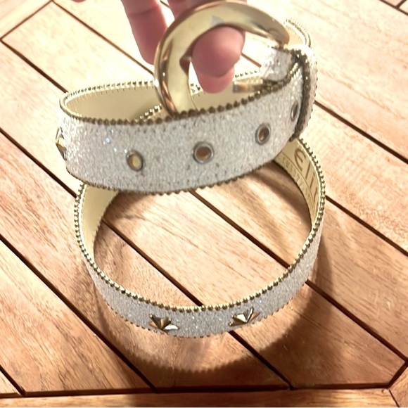 VTG Elite Western Star Studded Glitter Belt Cowgirl Y2K Rodeo Glam Waist Size M